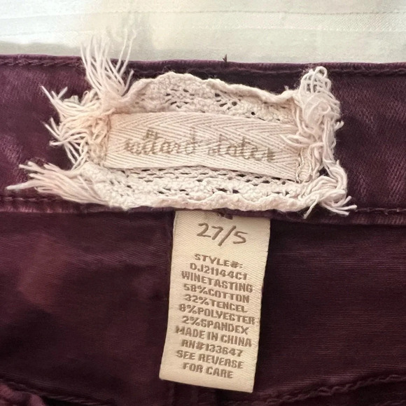 Altar’d State wine colored high rise jeggings skinny jeans. Size 27/5 A2 - Picture 6 of 10